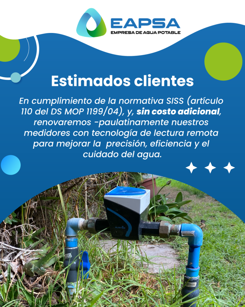 EAPSA implementa nuevos medidores con tecnología de lectura remota sin costo adicional EAPSA implementa nuevos medidores con tecnología de lectura remota sin costo adicional